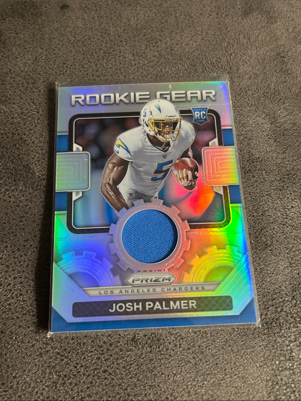 2021 Panini Prizm Josh Palmer Gear RC Jersey #RG-29 Chargers Rookie